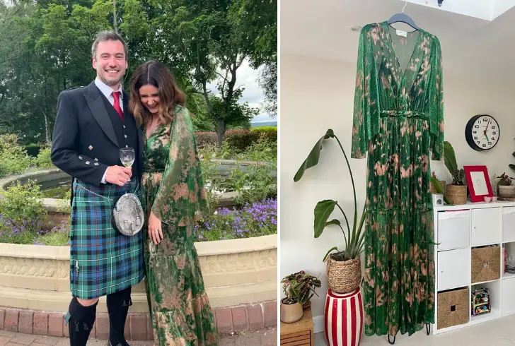 Jessica listed her green and gold Ba&sh dress on a platform called By Rotation