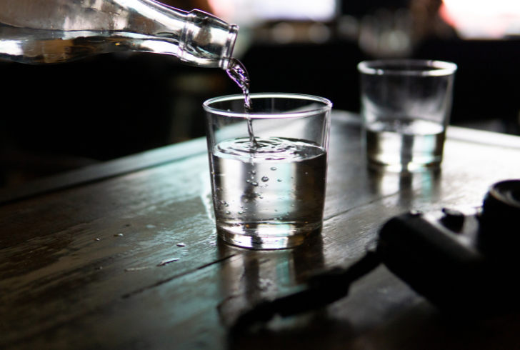 Glass of water healthy choice